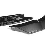 For 2011-2014 Hyundai Sonata STP-Style Carbon Look Front Bumper Body Spoiler Lip 3pcs + For 2011-2014 Hyundai Sonata W-Power Carbon Painted V-Style Trunk Spoiler Wing