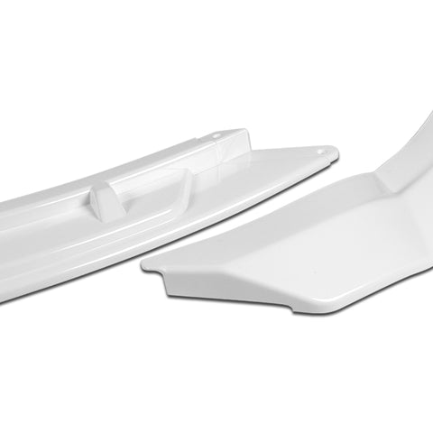 For 2011-2014 Hyundai Sonata STP-Style Painted White Front Bumper Spoiler Lip 3pcs + For 2011-2014 Hyundai Sonata W-Power Pearl White V-Style Trunk Lid Spoiler Wing