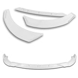 For 2011-2014 Hyundai Sonata STP-Style Painted White Front Bumper Spoiler Lip 3pcs + For 2011-2014 Hyundai Sonata W-Power Pearl White V-Style Trunk Lid Spoiler Wing