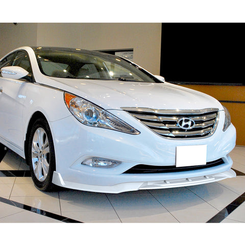 For 2011-2014 Hyundai Sonata STP-Style Painted White Front Bumper Spoiler Lip 3pcs + For 2011-2014 Hyundai Sonata W-Power Pearl White V-Style Trunk Lid Spoiler Wing