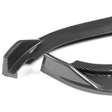 For 2017-2021 Alfa Romeo Giulia Carbon Look Front Bumper Body Kit Spoiler Lip 3pcs + For 2017-2023 Alfa Romeo Giulia W-Power Carbon Look V-Style Trunk Spoiler Wing + For 2017-2023 Alfa Romeo Giulia W-Power Carbon Look Rear Roof Visor Spoiler Wing