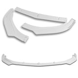 For 2017-2021 Alfa Romeo Giulia Painted White Front Bumper Body Kit Spoiler Lip 3pcs + For 2017-2023 Alfa Romeo Giulia W-Power Pearl White V-Style Trunk Spoiler Wing +