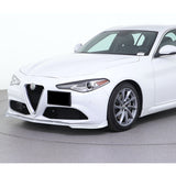 For 2017-2021 Alfa Romeo Giulia Painted White Front Bumper Body Kit Spoiler Lip 3pcs + For 2017-2023 Alfa Romeo Giulia W-Power Pearl White V-Style Trunk Spoiler Wing +