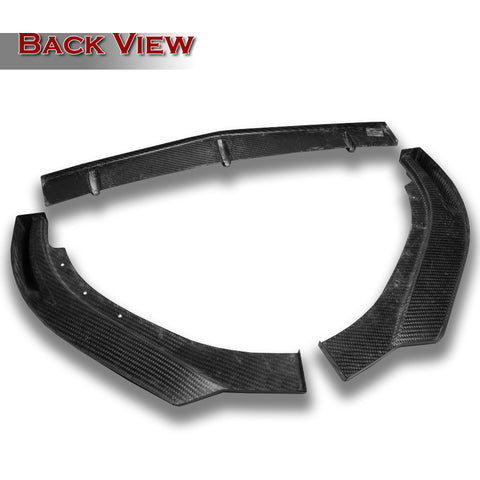 For 2017-2021 Alfa Romeo Giulia Carbon Fiber Front Bumper Splitter Spoiler Lip 3pcs + For 2017-2023 Alfa Romeo Giulia Real Carbon Fiber Side View Mirror Covers Cap  2pcs