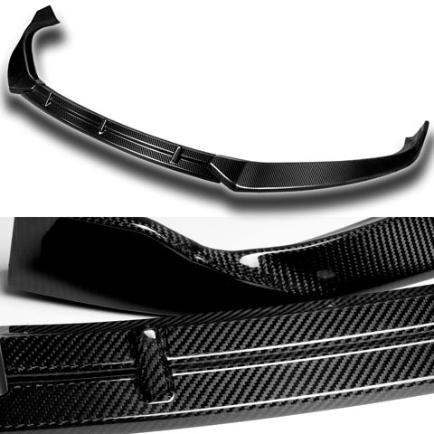 For 2016-2020 Tesla Model S Real Carbon Fiber Front Bumper Splitter Spoiler Lip  3pcs + For 2012-2024 Tesla Model S OE-Style Real Carbon Fiber Trunk Lid Spoiler Wing