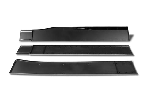 For 2009-2015 Lancer GT GTS RA-Style Matt Black Front Bumper Body Spoiler Lip + 59" x 4" Universal Black Side Skirt Extension Rocker Splitters Diffuser Lip  9pcs