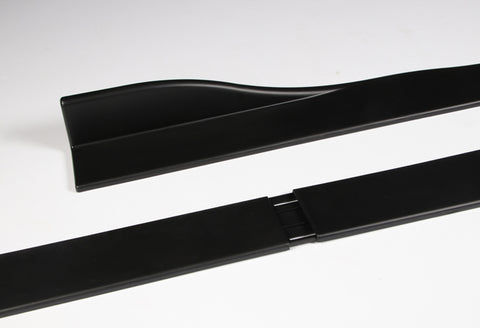 For 2021-2024 Kia Optima K5 Matt Black Front Bumper Body Splitter Spoiler Lip + 86" x 4" Universal Black Side Skirt Extension Rocker Splitters Diffuser Lip 9pcs