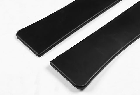 For 2021-2024 Kia Optima K5 Matt Black Front Bumper Body Splitter Spoiler Lip + 86" x 4" Universal Black Side Skirt Extension Rocker Splitters Diffuser Lip 9pcs