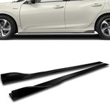 For 2021-2024 Kia Optima K5 Matt Black Front Bumper Body Splitter Spoiler Lip + 86" x 4" Universal Black Side Skirt Extension Rocker Splitters Diffuser Lip 9pcs