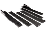 For 2014-2016 Toyota Corolla S GT-Style Carbon Painted Front Bumper Spoiler Lip + 86" x 4" Universal Carbon Look Side Skirt Extension Rocker Splitters Lip 9pcs