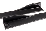 For 2014-2016 Toyota Corolla S GT-Style Carbon Painted Front Bumper Spoiler Lip + 86" x 4" Universal Carbon Look Side Skirt Extension Rocker Splitters Lip 9pcs