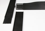 For 2021-2025 Ford Mustang Mach-E GT-Style Carbon Look Front Bumper Spoiler Lip + 86" x 4" Universal Carbon Look Side Skirt Extension Rocker Splitters Lip 9pcs