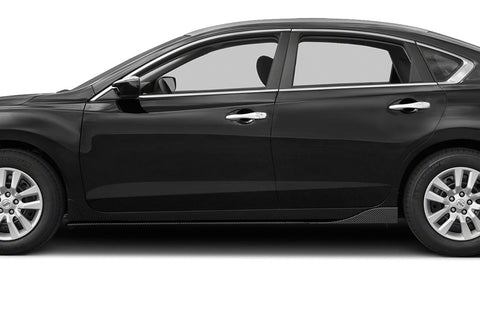 For 2014-2016 Toyota Corolla S GT-Style Carbon Painted Front Bumper Spoiler Lip + 86" x 4" Universal Carbon Look Side Skirt Extension Rocker Splitters Lip 9pcs