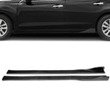 For 2014-2016 Toyota Corolla S GT-Style Carbon Painted Front Bumper Spoiler Lip + 86" x 4" Universal Carbon Look Side Skirt Extension Rocker Splitters Lip 9pcs