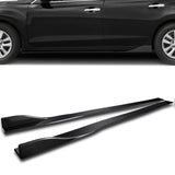 For 2013-17 Hyundai Elantra GT Hatchback Carbon Painted Front Bumper Spoiler Lip + 86" x 4" Universal Carbon Look Side Skirt Extension Rocker Splitters Lip 9pcs
