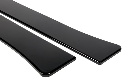 For 2020-2022 Audi A4 S4 B10 S-Line Painted Black Front Bumper Body Spoiler Lip + 86" x 4" Universal Painted Black Side Skirt Extension Rocker Splitters Lip 9pcs