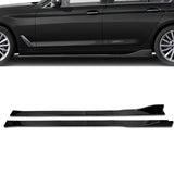 For 2013-2020 Nissan 370Z GT-Style Painted Black Front Bumper Body Spoiler Lip + 86" x 4" Universal Painted Black Side Skirt Extension Rocker Splitters Lip 9pcs