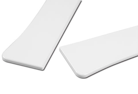 For 2012-2014 Ford Focus ST MK3 GT-Style Painted White Front Bumper Spoiler Lip + 86" x 4" Universal Painted White Side Skirt Extension Rocker Splitters Lip 9pcs