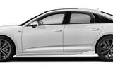 For 2013-2020 Nissan 370Z GT-Style Painted White Front Bumper Body Spoiler Lip + 86" x 4" Universal Painted White Side Skirt Extension Rocker Splitters Lip 9pcs
