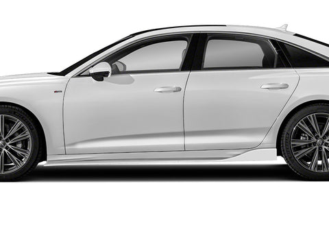 For 2013-2020 Nissan 370Z GT-Style Painted White Front Bumper Body Spoiler Lip + 86" x 4" Universal Painted White Side Skirt Extension Rocker Splitters Lip 9pcs