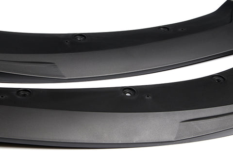 For 2015-2017 Ford Mustang Unpainted BLK Front Bumper Body Kit Spoiler Lip 3PCS  +For 2015-2023 Ford Mustang Coupe Shark Fin Matt Black Vortex Rear Roof Spoiler