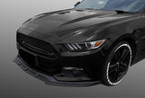 For 2015-2017 Ford Mustang Unpainted BLK Front Bumper Body Kit Spoiler Lip 3PCS  +For 2015-2023 Ford Mustang Coupe Shark Fin Matt Black Vortex Rear Roof Spoiler