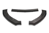 For 2015-2017 Ford Mustang Painted Black Front Bumper Body Kit Spoiler Lip 3pcs + For 2015-2020 Ford Mustang Coupe Black ABS Rear Window Roof Visor Spoiler Wing