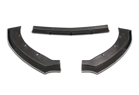 For 2015-2017 Ford Mustang Painted Black Front Bumper Body Kit Spoiler Lip 3pcs + For 2015-2020 Ford Mustang Coupe Black ABS Rear Window Roof Visor Spoiler Wing
