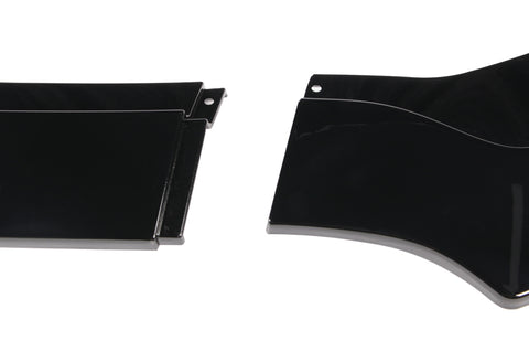 For 2015-2017 Ford Mustang Painted Black Front Bumper Body Kit Spoiler Lip 3pcs + For 2015-2020 Ford Mustang Coupe Black ABS Rear Window Roof Visor Spoiler Wing
