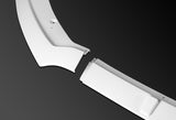 For 2015-2017 Ford Mustang Painted White Front Bumper Body Kit Spoiler Lip 3pcs + For 2015-2023 Ford Mustang Coupe Shark Fin Pearl White Vortex Rear Roof Spoiler