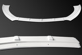 For 2015-2017 Ford Mustang Painted White Front Bumper Body Kit Spoiler Lip 3pcs + For 2015-2023 Ford Mustang Coupe Shark Fin Pearl White Vortex Rear Roof Spoiler