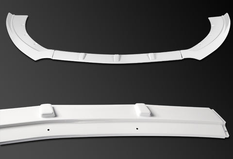 For 2015-2017 Ford Mustang Painted White Front Bumper Body Kit Spoiler Lip 3pcs + For 2015-2023 Ford Mustang Coupe Shark Fin Pearl White Vortex Rear Roof Spoiler