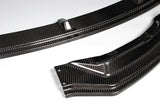 For 2017-2023 Tesla Model 3 Sedan Real Carbon Front Bumper Body Kit Lip 3pcs + For 2017-2023 Tesla Model 3 Real Carbon Fiber Side View Mirror Covers Cap Trim  2pcs