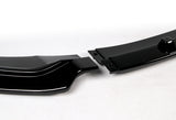 For 2017-2018 Hyundai Elantra Painted Black Front Bumper Body Spoiler Lip + For 2017-2018 Hyundai Elantra W-Power Pearl Black V-Style Trunk Lid Spoiler Wing