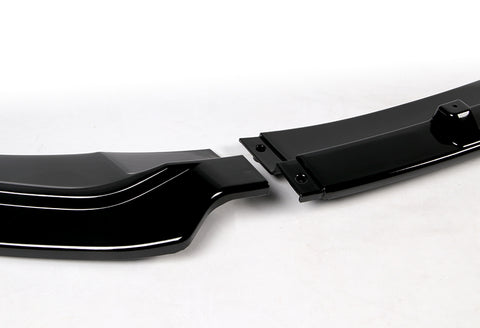 For 2017-2018 Hyundai Elantra Painted Black Front Bumper Body Spoiler Lip + For 2017-2018 Hyundai Elantra W-Power Pearl Black V-Style Trunk Lid Spoiler Wing