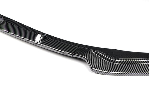 For 2017-2018 Hyundai Elantra Carbon Style Front Bumper Body Spoiler Lip + For 2017-2018 Hyundai Elantra W-Power Carbon Painted V-Style Trunk Spoiler Wing