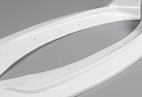 For 2017-2018 Hyundai Elantra Painted White Front Bumper Body Spoiler Lip  + For 2017-2018 Hyundai Elantra W-Power Pearl White V-Style Trunk Lid Spoiler Wing