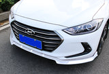 For 2017-2018 Hyundai Elantra Painted White Front Bumper Body Spoiler Lip  + For 2017-2018 Hyundai Elantra W-Power Pearl White V-Style Trunk Lid Spoiler Wing