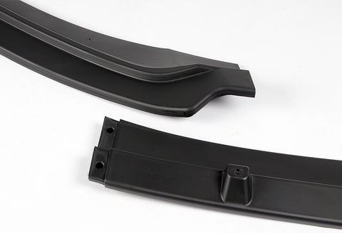 For 2017-2018 Hyundai Elantra Unpainted Black Front Bumper Body Spoiler Lip + For 2017-2018 Hyundai Elantra W-Power Unpainted Black V-Style Trunk Spoiler Wing