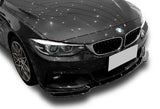 For 2014-2019 BMW F32 F33 F36 4-Series M-Sport Painted Black Front Bumper Lip  3pcs