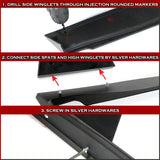 For 18-24 Toyota Camry SE XSE Carbon Fiber Rear Bumper Diffuser +LED Smoke Light  5pcs