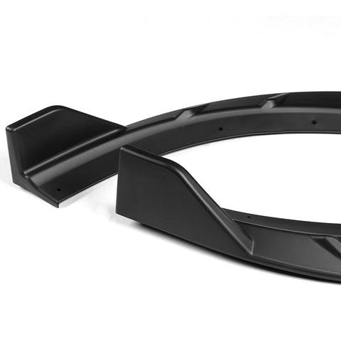 For 2015-2021 Dodge Charger SRT-Style Black Front Bumper Lip Spoiler Splitter + For 2015-2019 Dodge Charger SRT-Style Black Rear Bumper Lip Aprons Polyurethane  6pcs