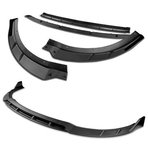 For 2015-2021 Dodge Charger SRT-Style Black Front Bumper Lip Spoiler Splitter + For 2015-2019 Dodge Charger SRT-Style Black Rear Bumper Lip Aprons Polyurethane  6pcs