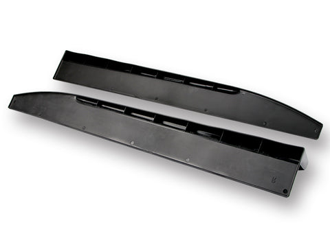 For 2020-2025 Chevy Corvette C8 5VM-Style Matt Black Front Bumper Spoiler Lip + 31" x 4" Universal Black Car side Skirt Rocker Splitters Diffuser Winglet Wind  5pcs