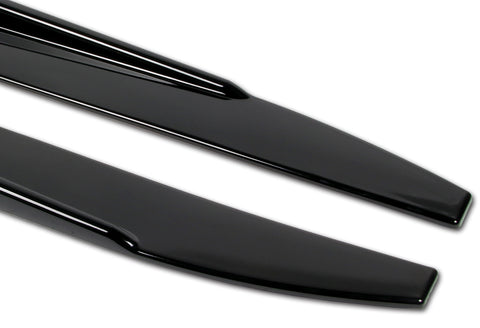 For 2012-2015 Volkswagen VW Passat Sedan Painted Black Front Bumper Spoiler Lip + 31"x4" Universal Painted Black Side Skirt Rocker Splitters Diffuser Winglet Wind  5pcs