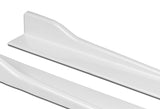 For 2013-2020 Nissan 370Z GT-Style Painted White Front Bumper Body Spoiler Lip + 31"x4" Universal Painted White Side Skirt Rocker Splitters Diffuser Winglet Wind  5pcs