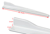 For 2013-2020 Nissan 370Z GT-Style Painted White Front Bumper Body Spoiler Lip + 31"x4" Universal Painted White Side Skirt Rocker Splitters Diffuser Winglet Wind  5pcs