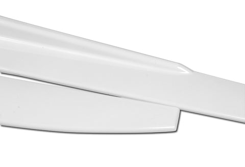 For 2013-2020 Nissan 370Z GT-Style Painted White Front Bumper Body Spoiler Lip + 31"x4" Universal Painted White Side Skirt Rocker Splitters Diffuser Winglet Wind  5pcs
