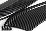 For 2015-2021 Dodge Charger RA-Style Carbon Look Front Bumper Body Spoiler Lip 3pcs + For 2015-2019 Dodge Charger SRT-Style Carbon Look Rear Bumper Lip Aprons 2pcs