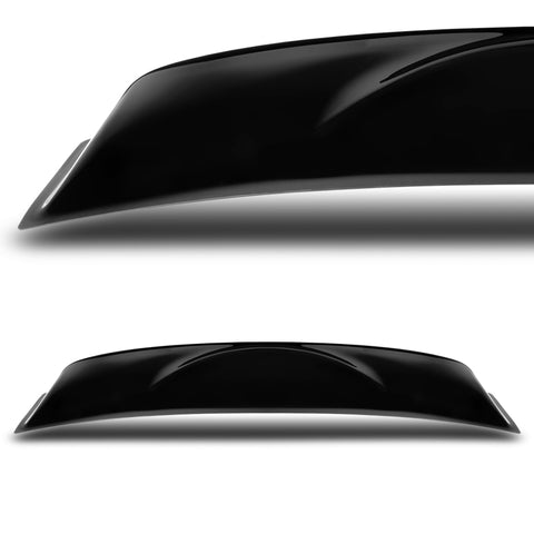 For 2010-2015 Chevy Camaro Coupe Black ABS Rear Window Roof Visor Spoiler Wing + For 2010-2015 Chevy Camaro ABS Black Side Window Louvers Scoop Cover Vent